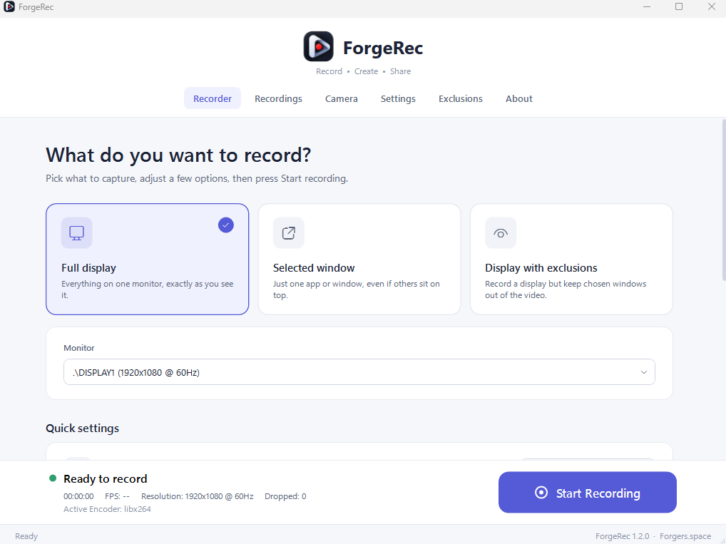 ForgeRec recorder
